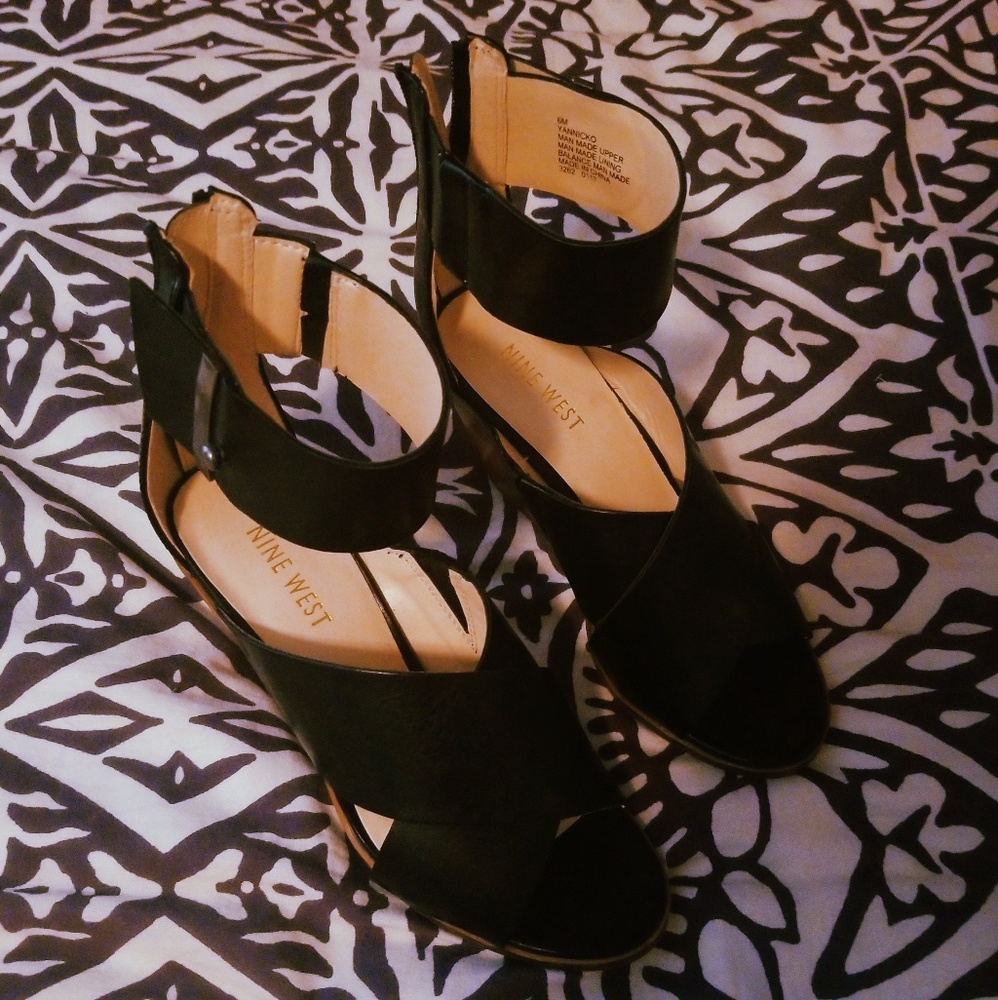 Nine West Black "Wedges"